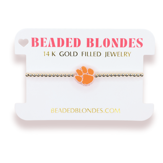 Clemson Logo Bracelet on Gold