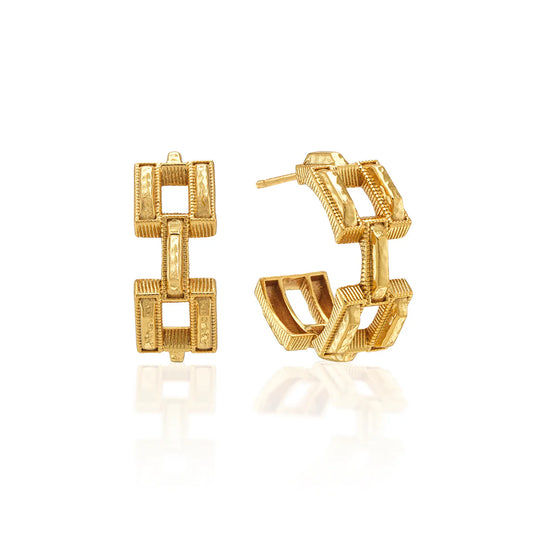 Pathway Hoop Earrings - Gold
