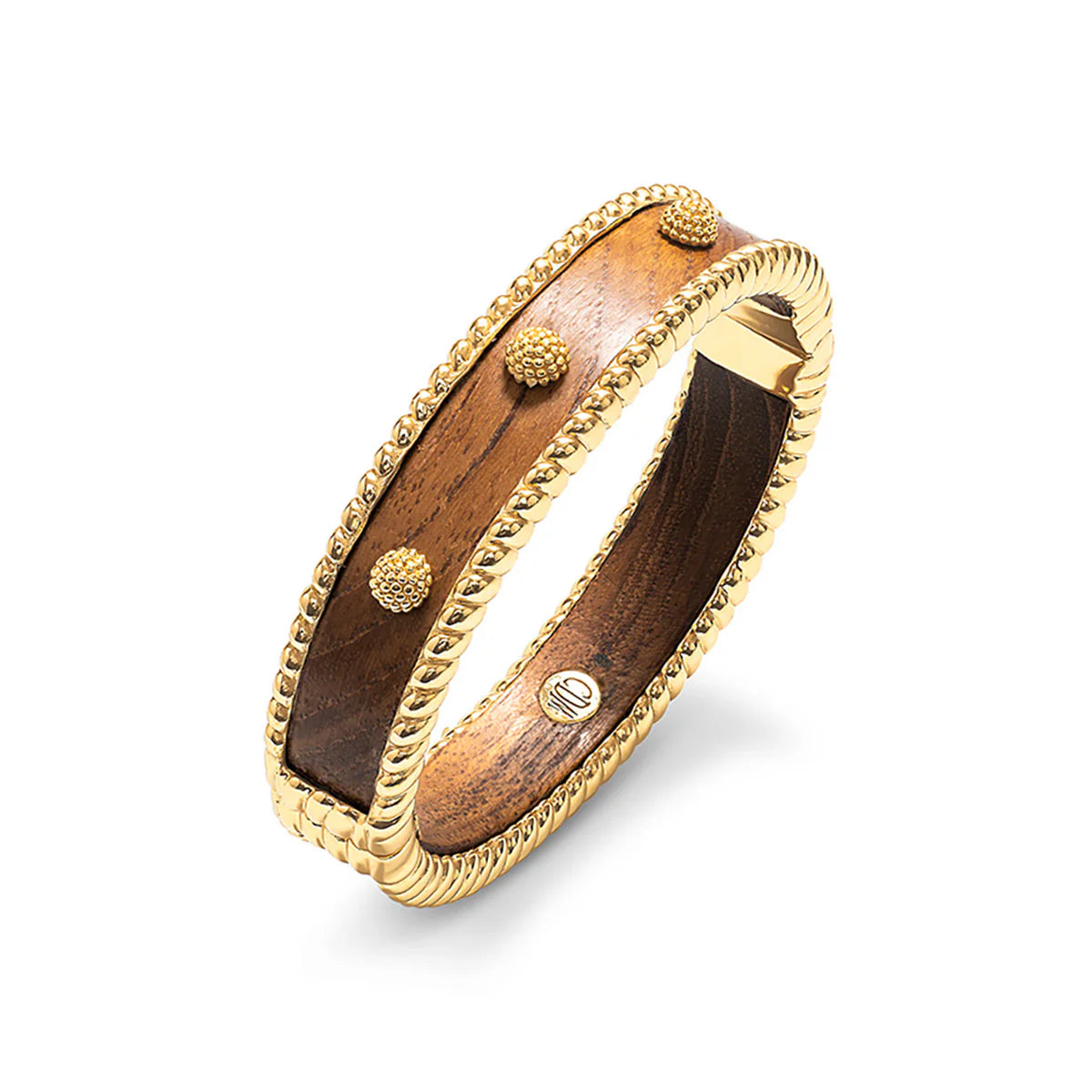 Berry Small Hinge Bangle - Teak