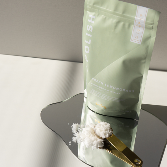 Body Polish Scrub w/Gold Spoon - Fresh Lemongrass