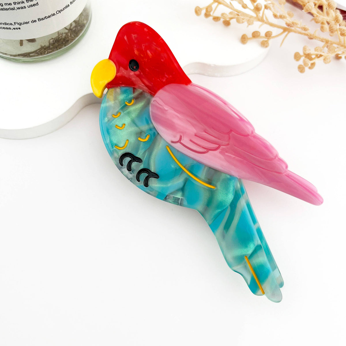Elegant Delicate Bird Acetate Animal Hair Claw Clip