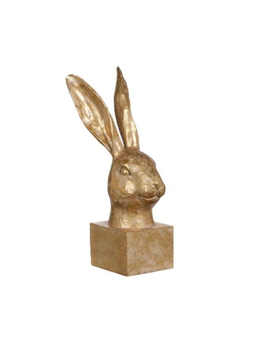 10.5" Gold Rabbit Bust