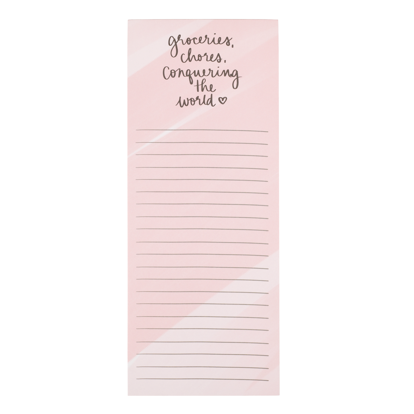 Pink Grocery Chores Magnetic List Pad
