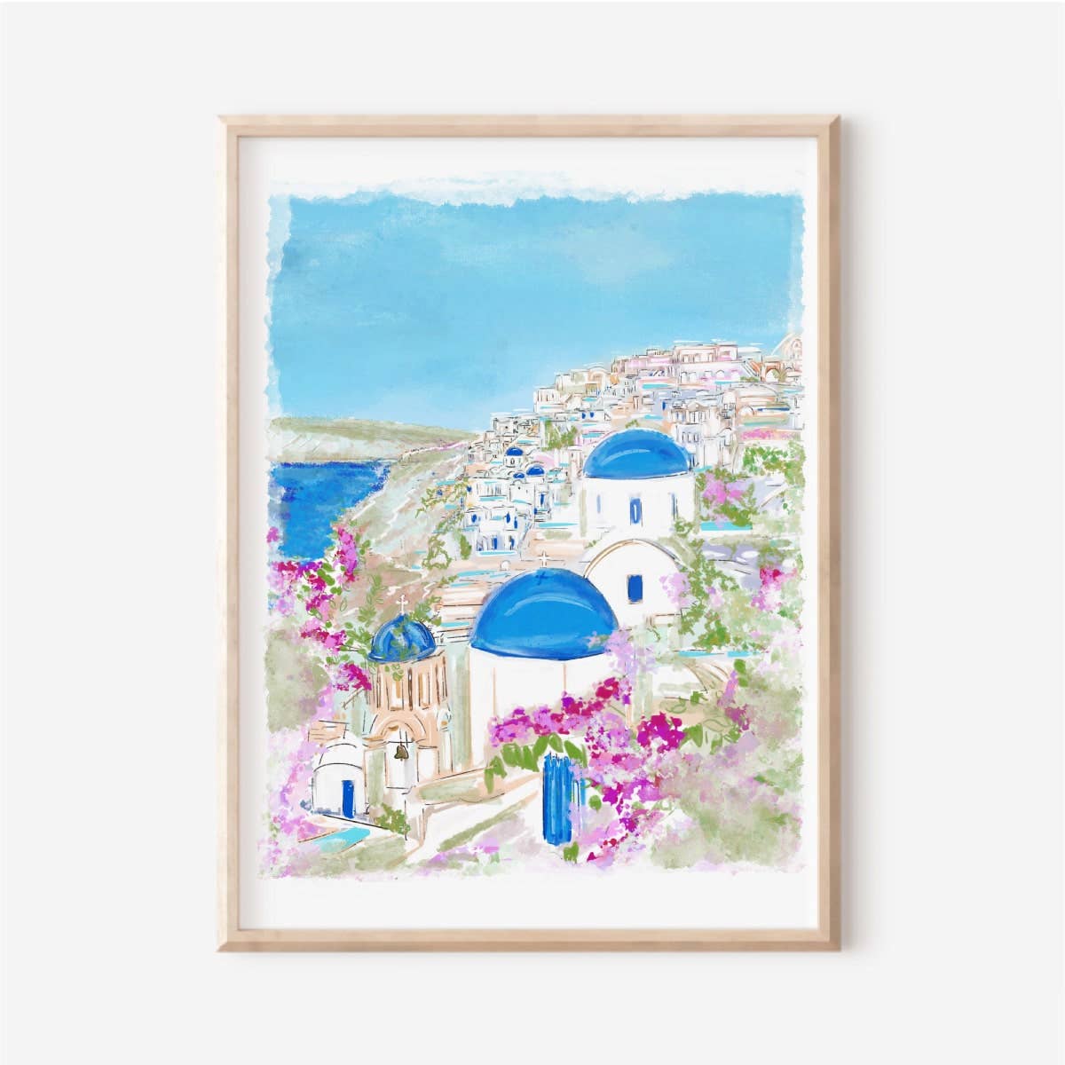 SANTORINI BLUES - Art Print
