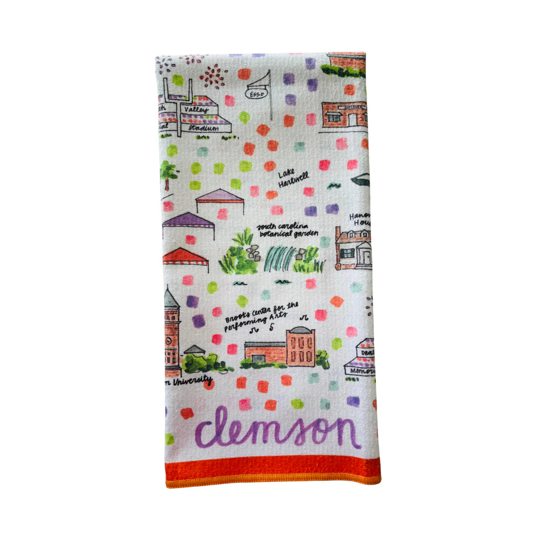 Clemson, SC Tea Towel