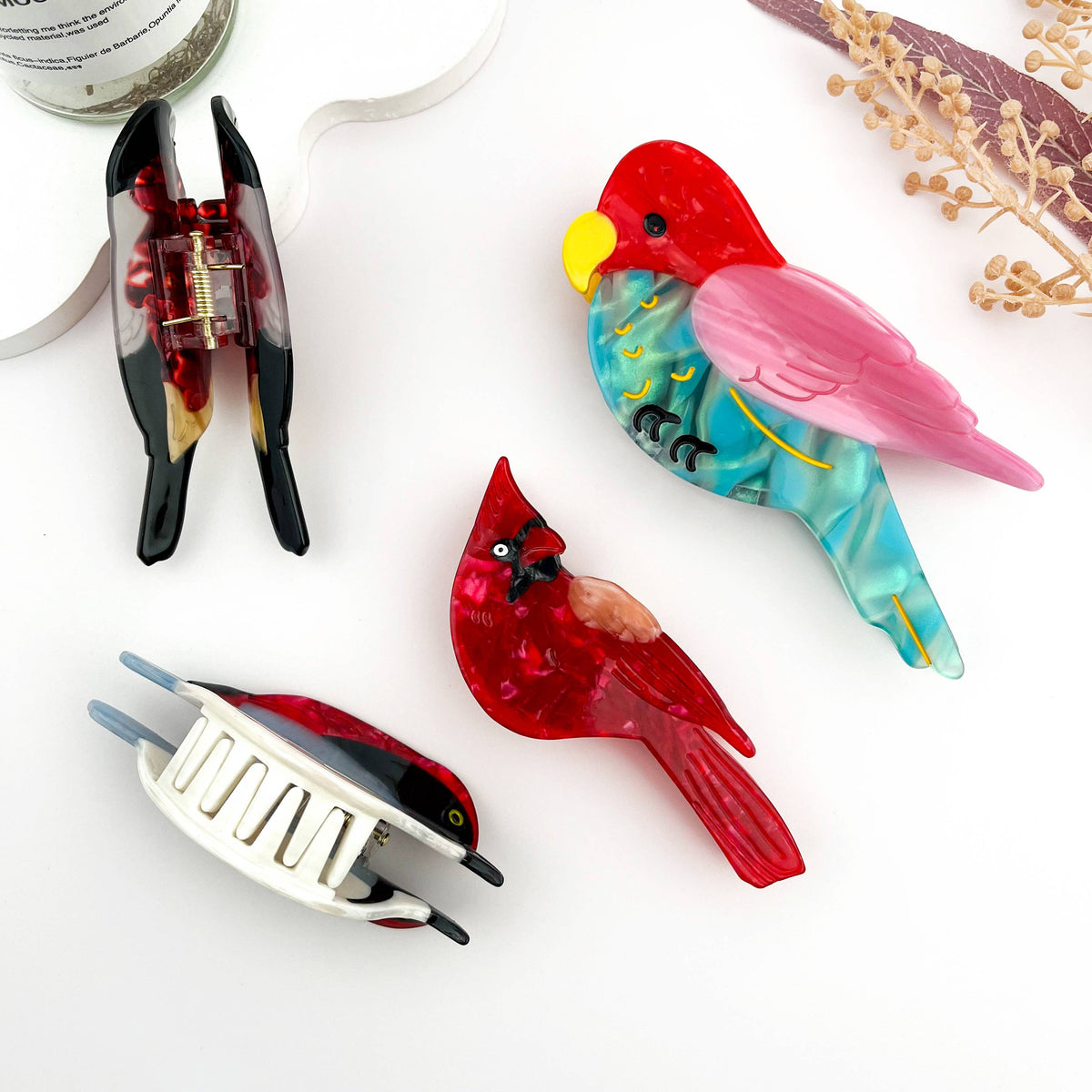 Elegant Delicate Bird Acetate Animal Hair Claw Clip