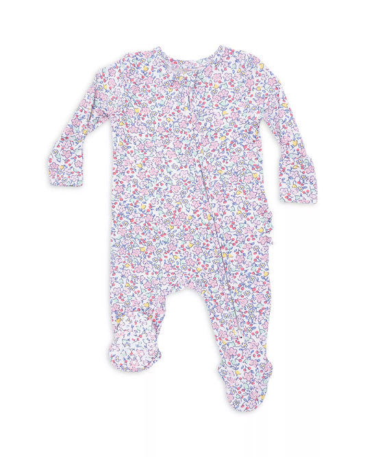 Elizabeth's Garden - 2 Way Ruffle Back Zipper Footie