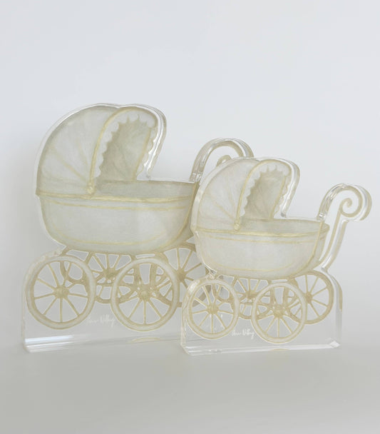 Acrylic Baby Carriage - Baby’s First Christmas Ornament 
