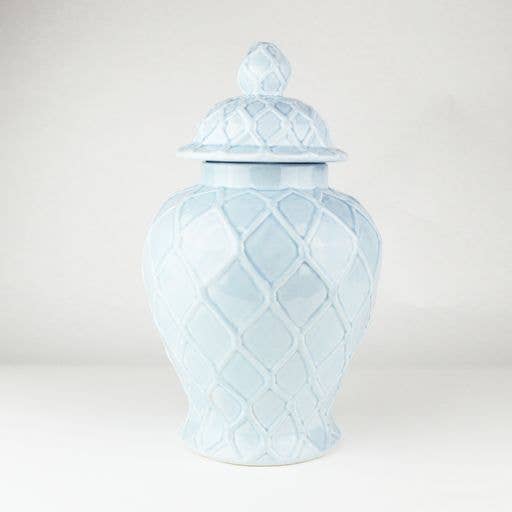 LG Light Blue Textured Ginger Jar