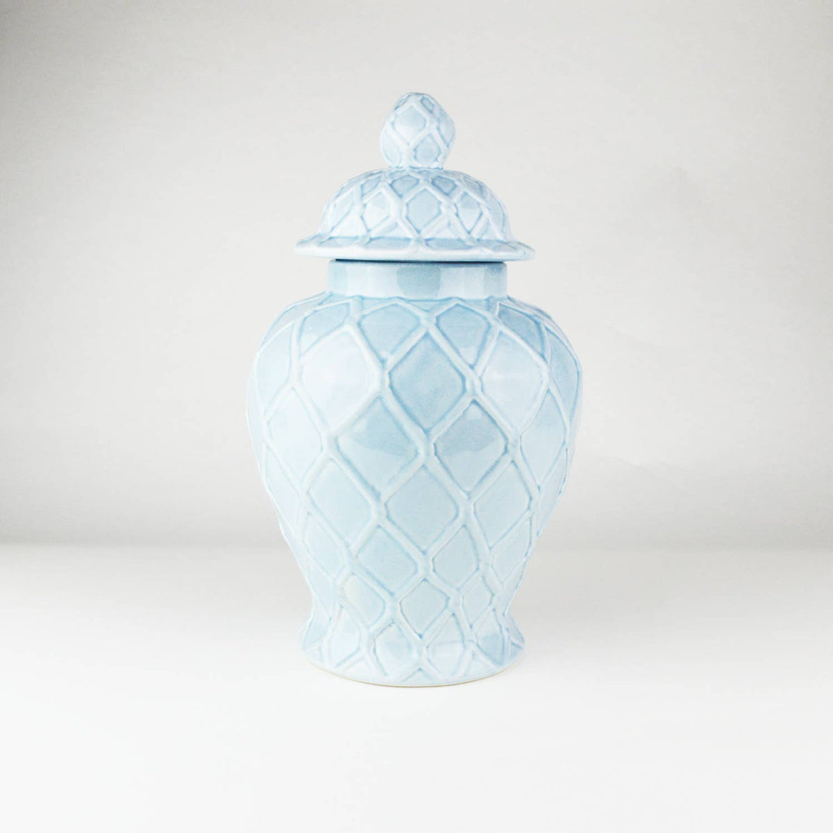 LG Light Blue Textured Ginger Jar