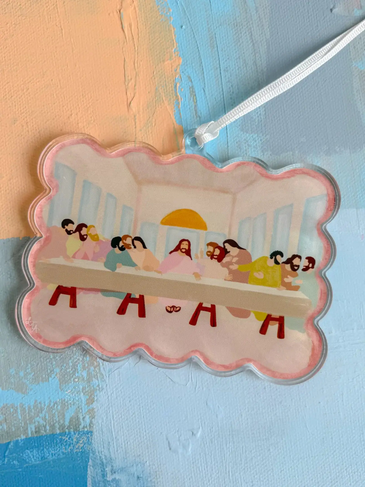 The Last Supper Pastel Acrylic Ornament