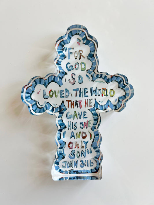 "He Saved Cross" Acrylic