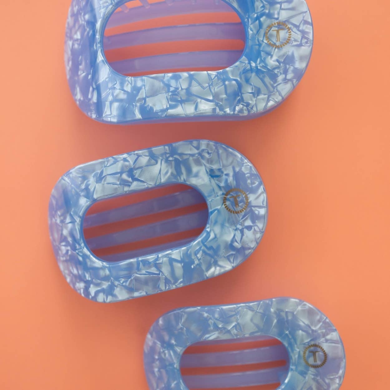 Flat Round Hair Clip | Small | Blue Lagoon