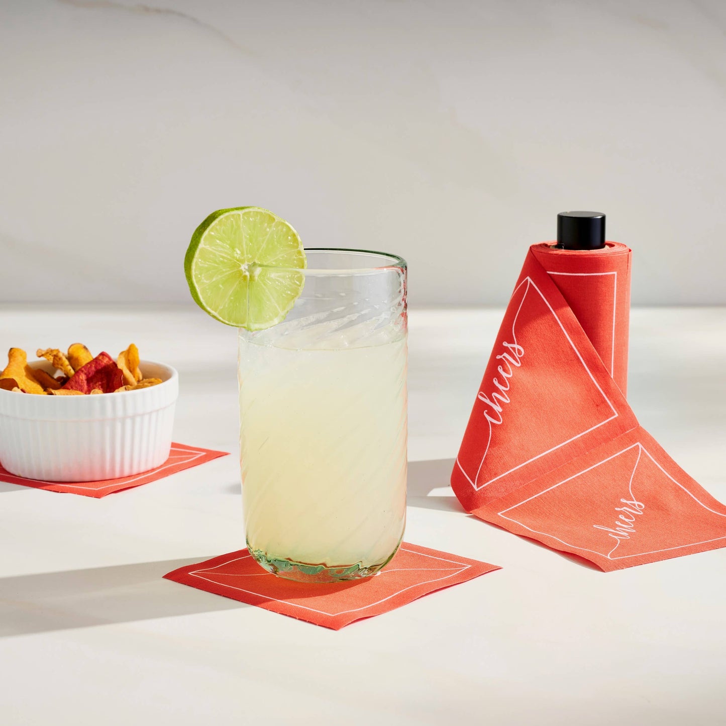 Exclusive Cocktail Napkin Stand in Matte Black