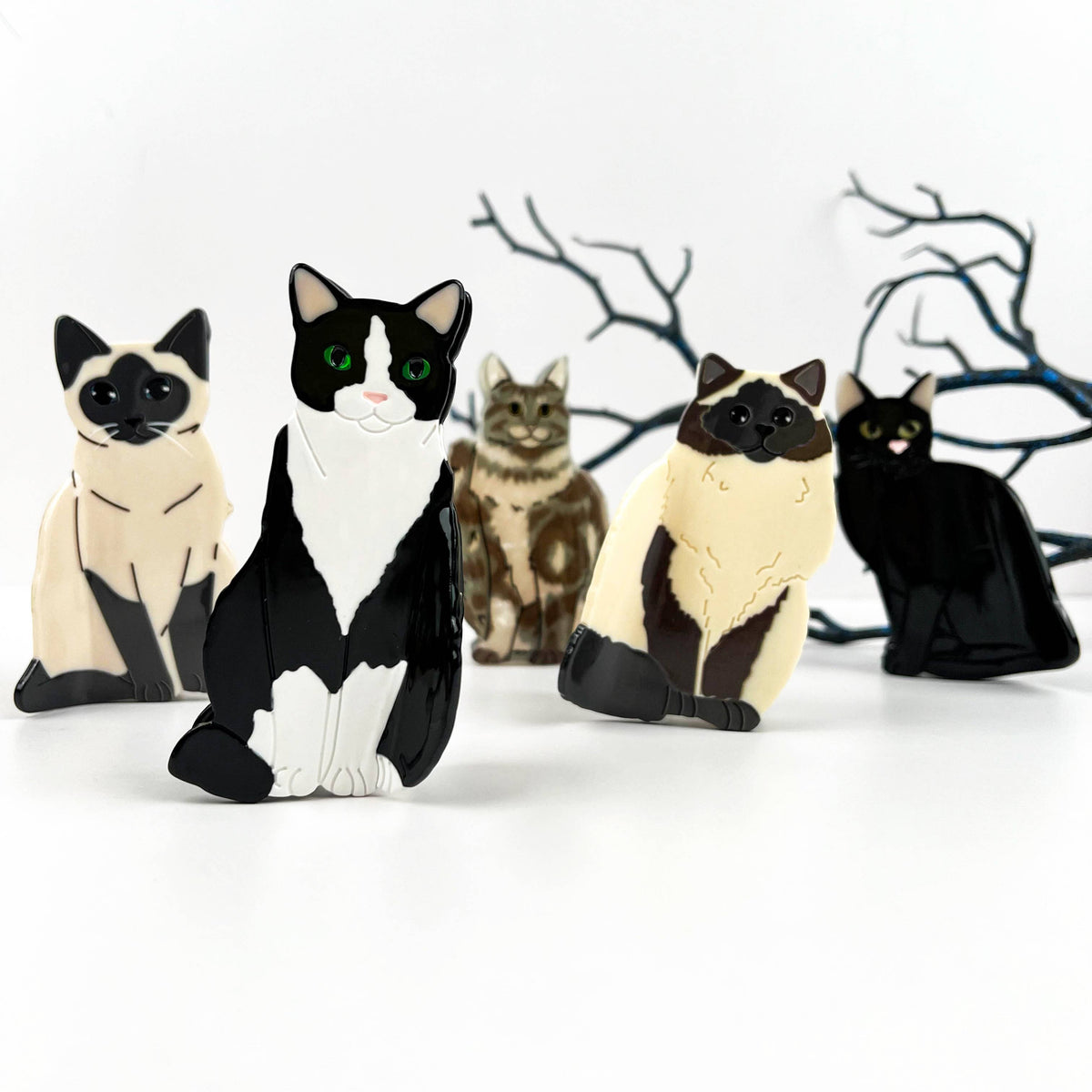 Creative Black Cat Acetate Animal Hair Claw Clip