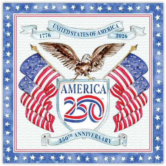 America 250 Eagle and Flags Square Placemat