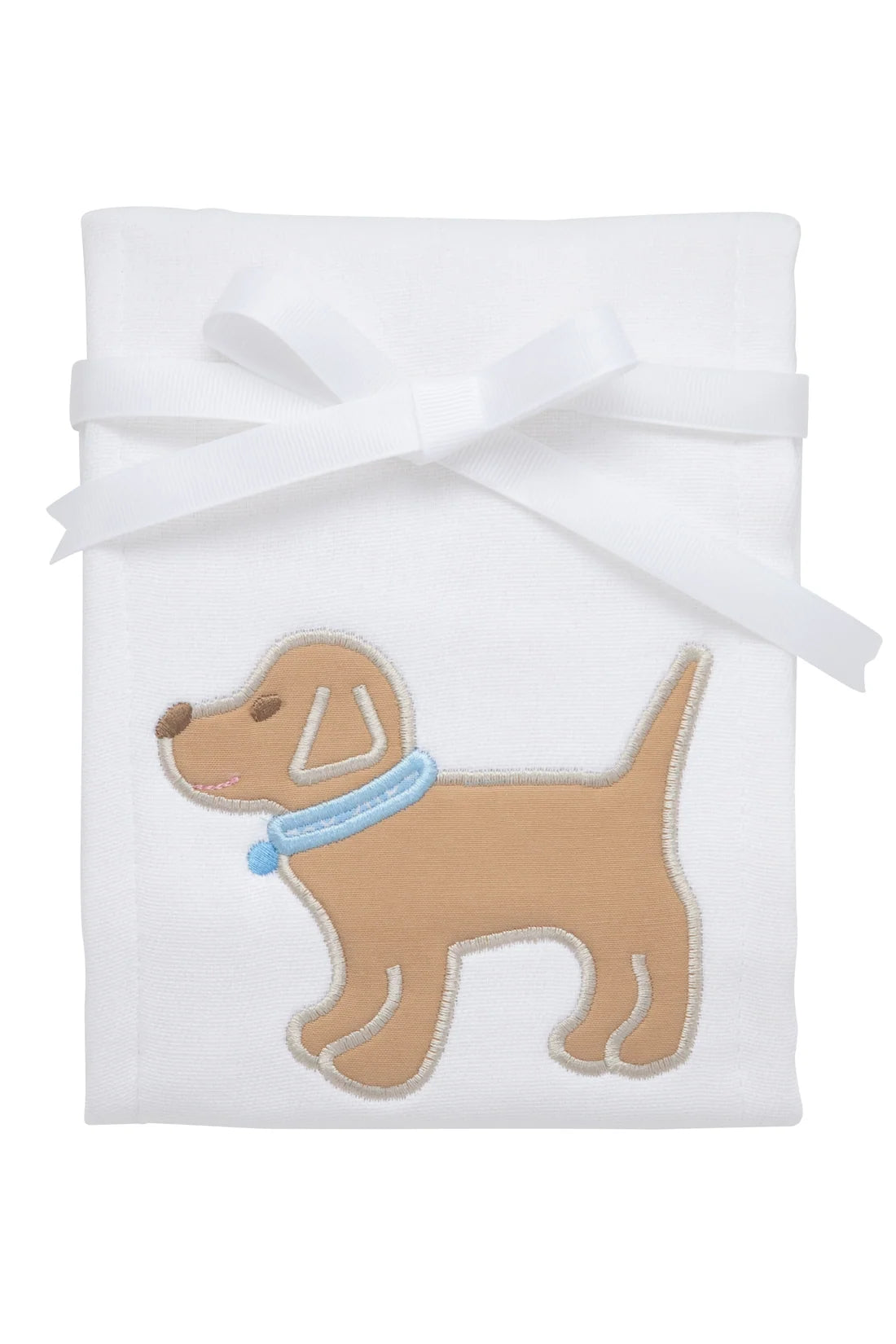 Puppy Applique Burp Cloth