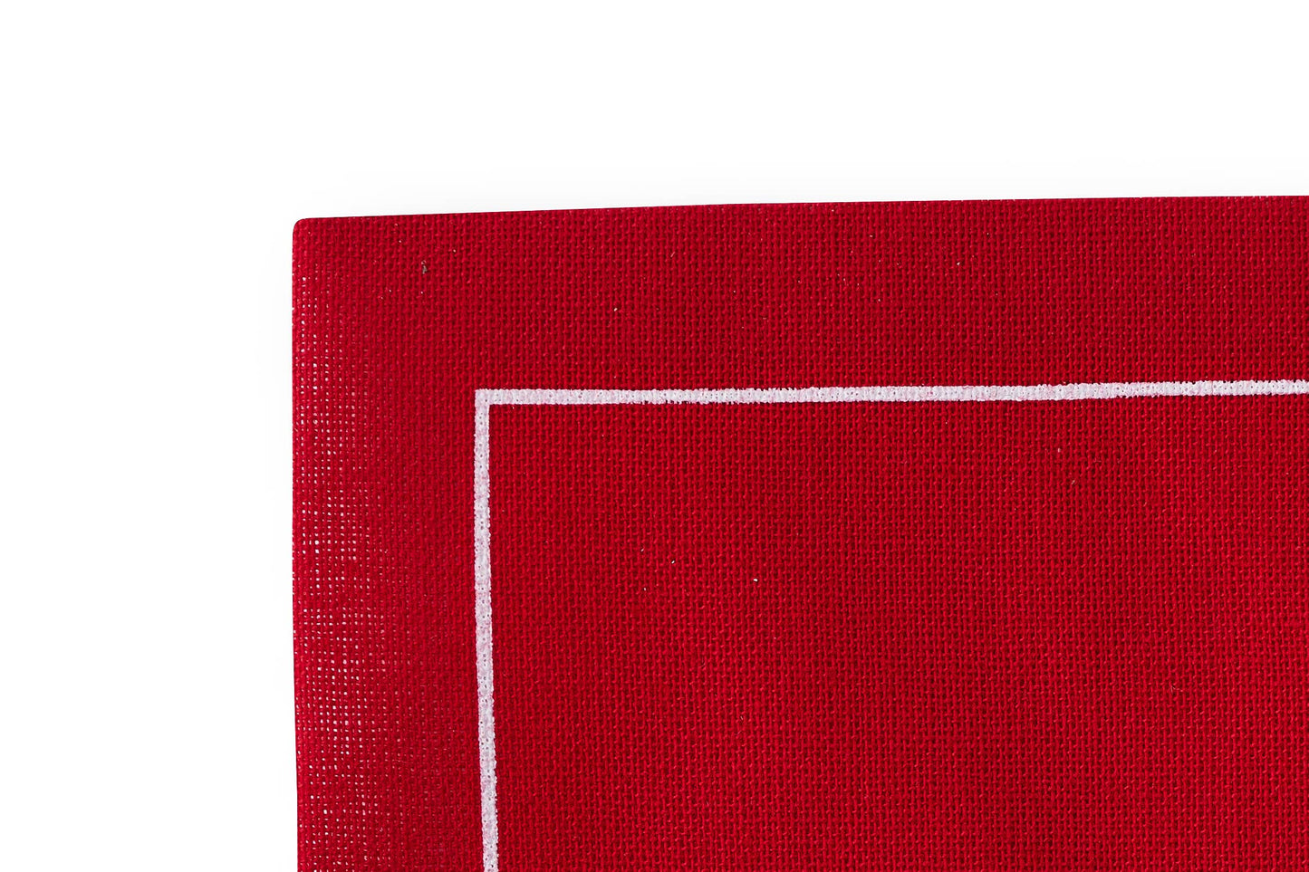 Cotton Cocktail Napkin Roll: The Red Carpet - White "Cheers"