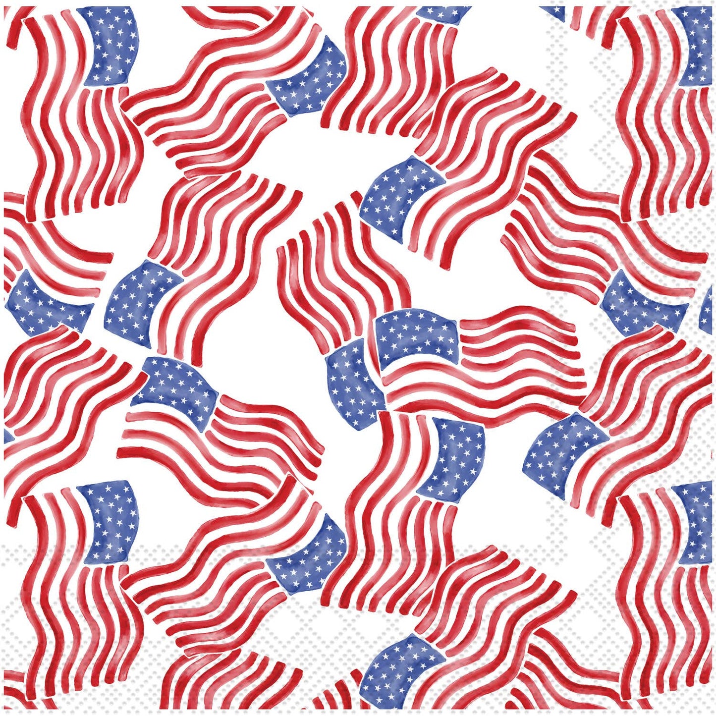 Paper Cocktail Napkins 20 Ct Stars & Stripes Allover