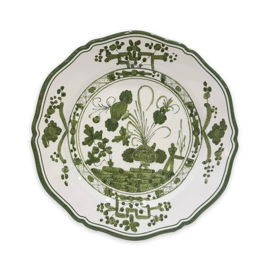 VIDA Faenza 9" Salad Plate | Green and White