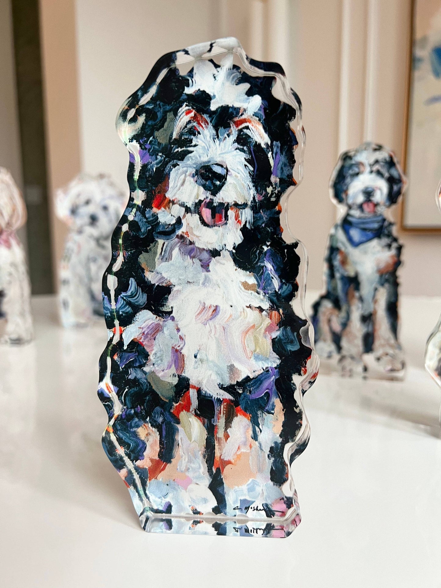 Bernedoodle Acrylic Block