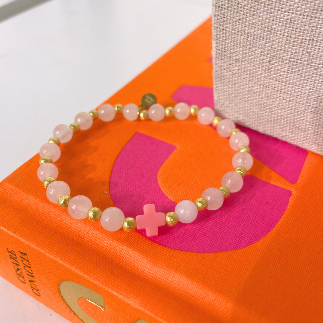 Everyday Pink Cross Bracelet