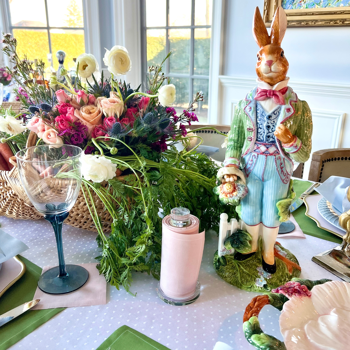 Cotton Cocktail Napkin Roll Light Crush (Soft Blush)