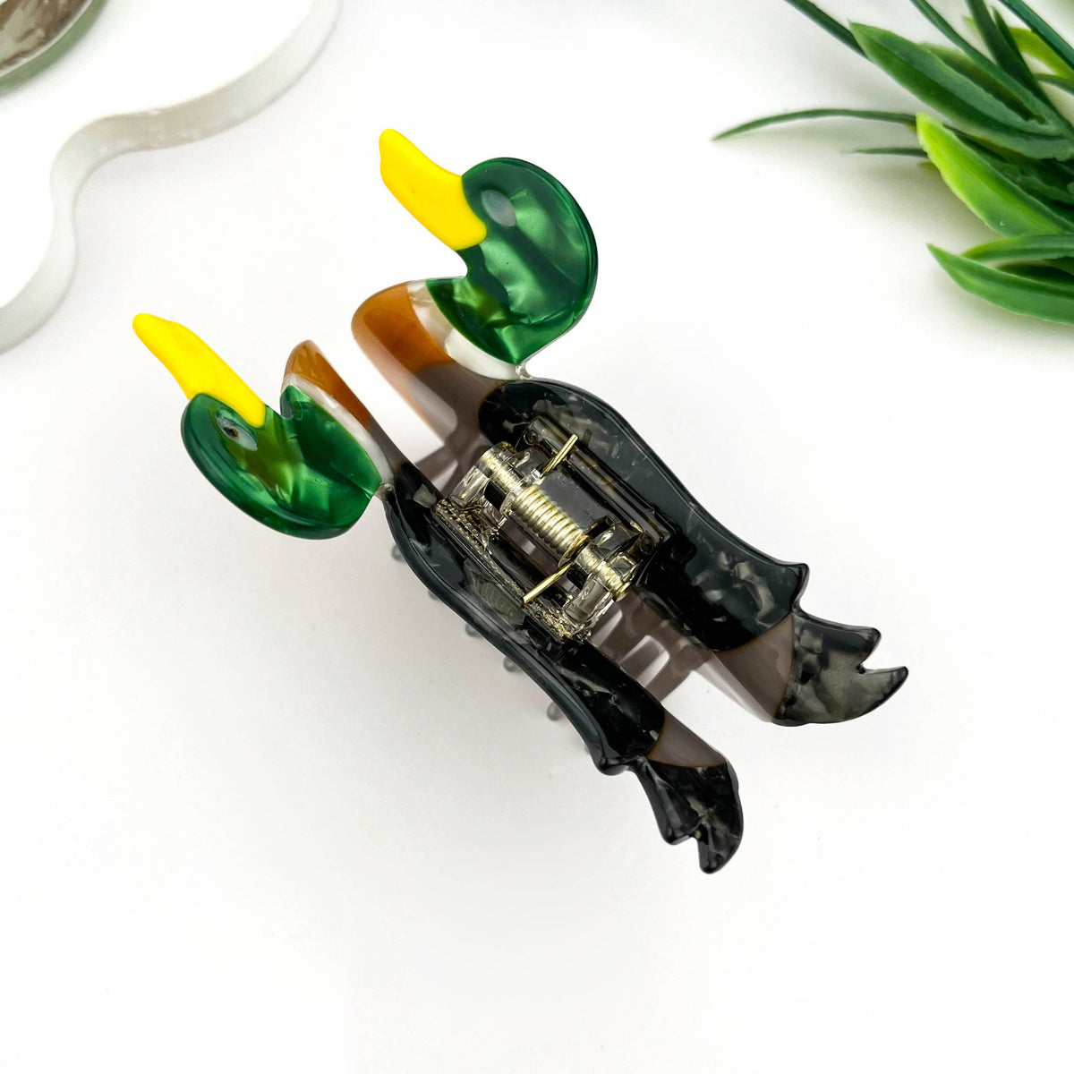 Creative Mallard Duck Acetate Animal Hair Claw