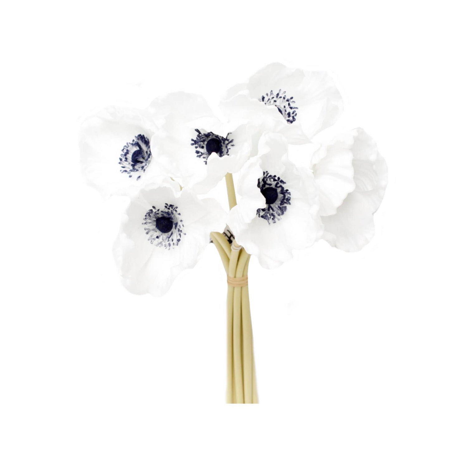 11" Real Touch Poppy 6 Stems