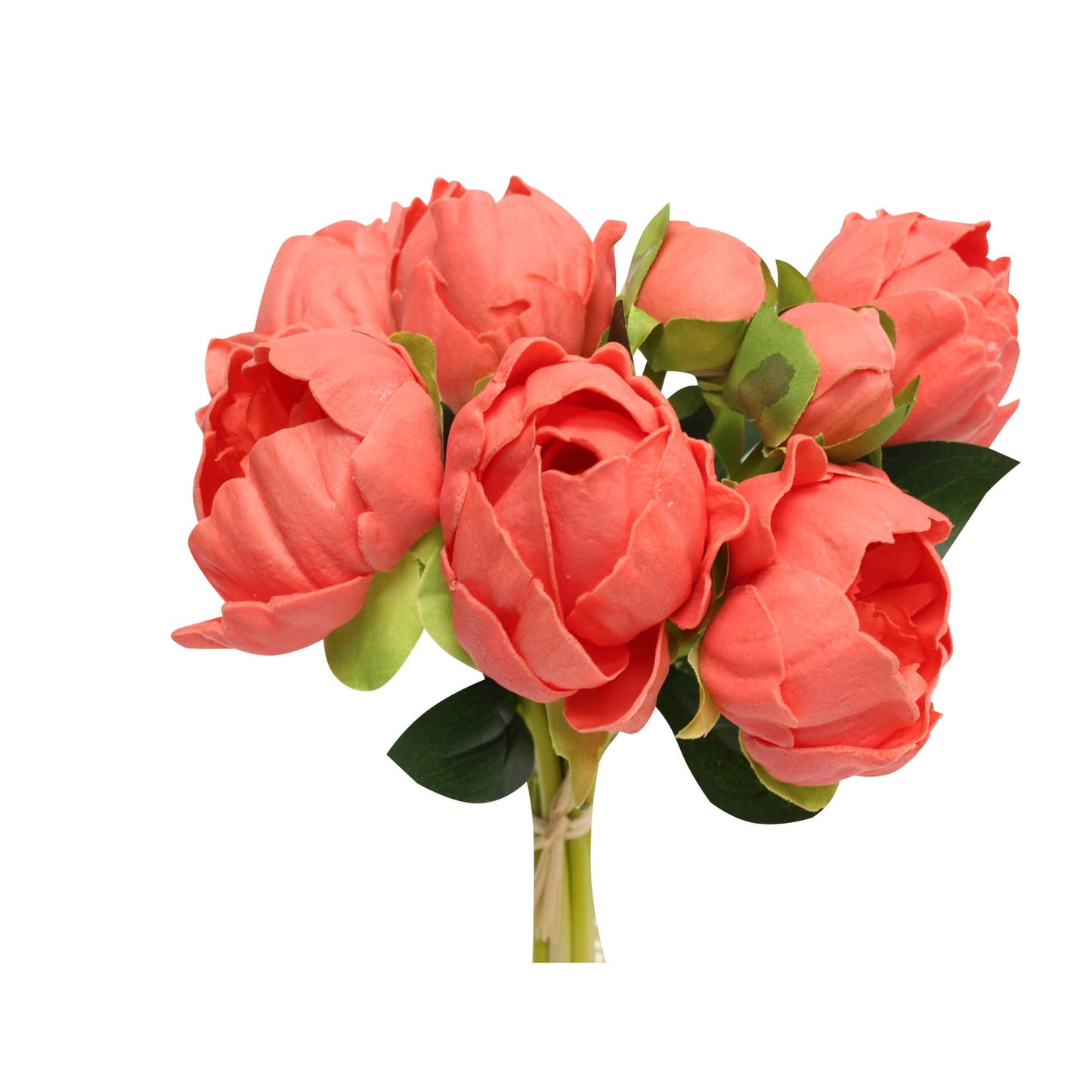 10.5" Real Touch Artificial Peony Bundle-8 Flowers and Buds
