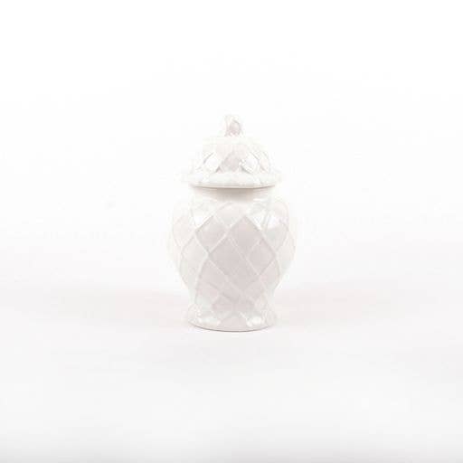 SM White Textured Ginger Jar