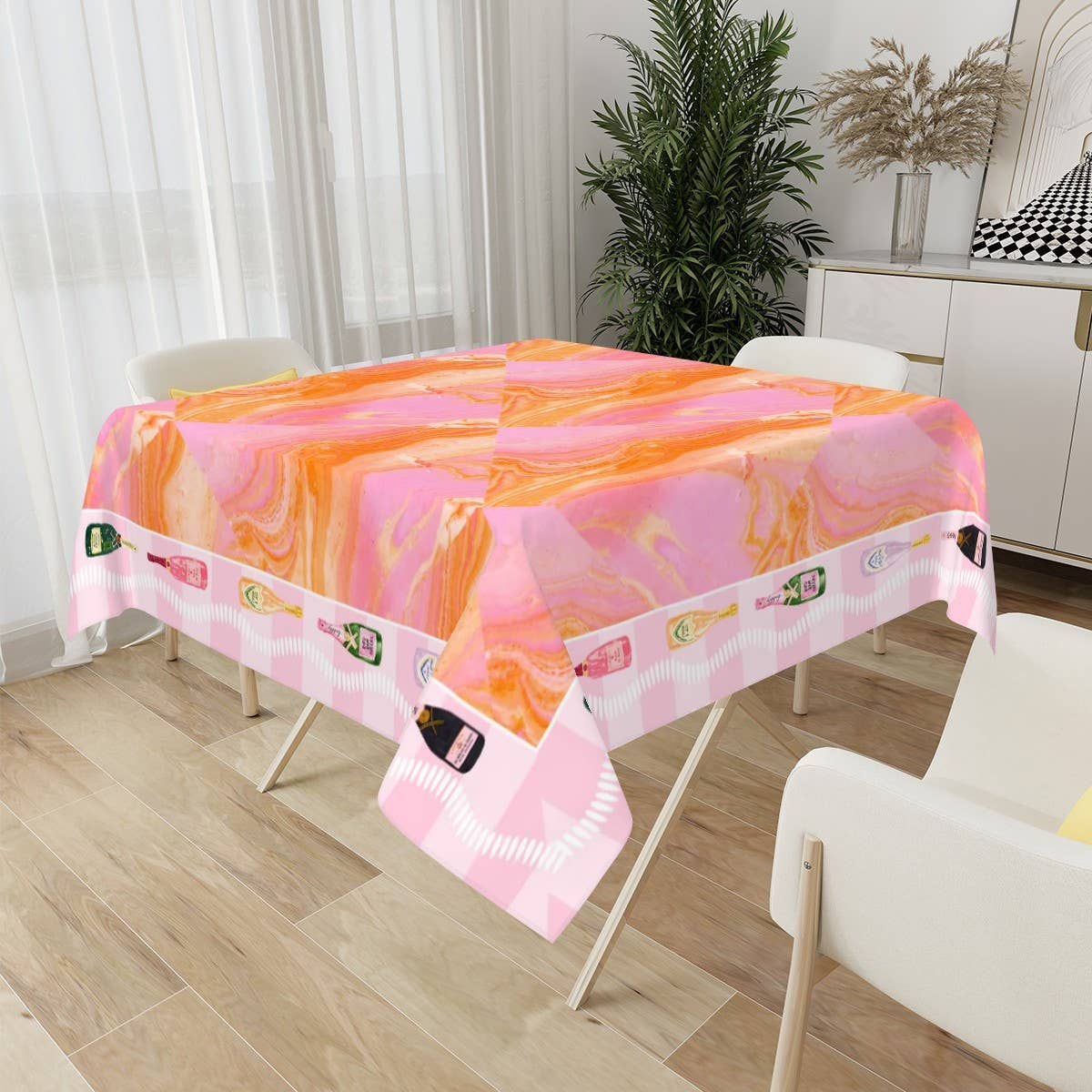 Champagne Mahjong LED Table Lamp – Poppin’ Bottles Pattern