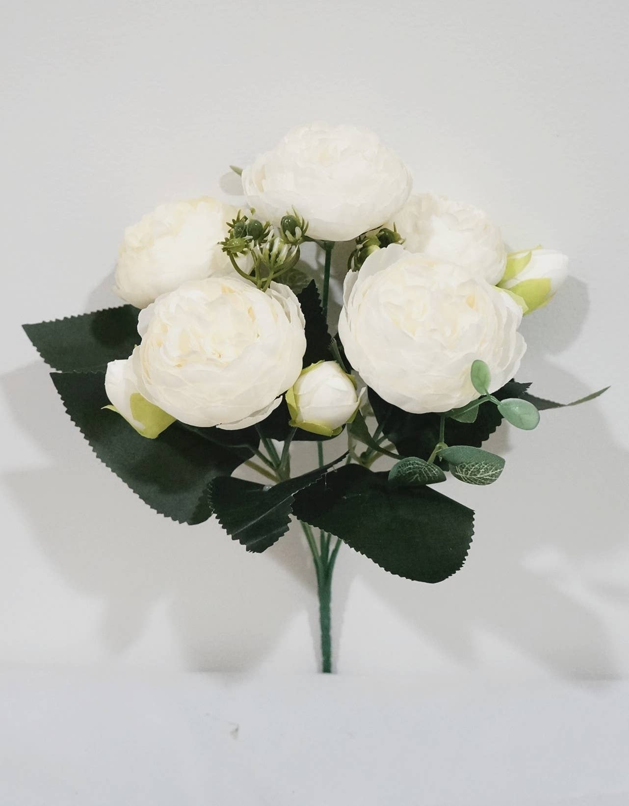 12''T Silk Peony Bunch, Small Floral Bunch, Spring Peonies