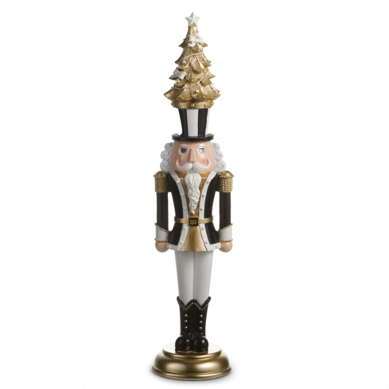 23.5" Black and Gold Nutcracker