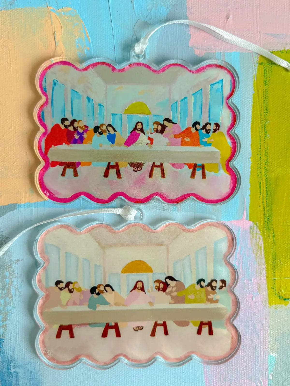 The Last Supper Pastel Acrylic Ornament