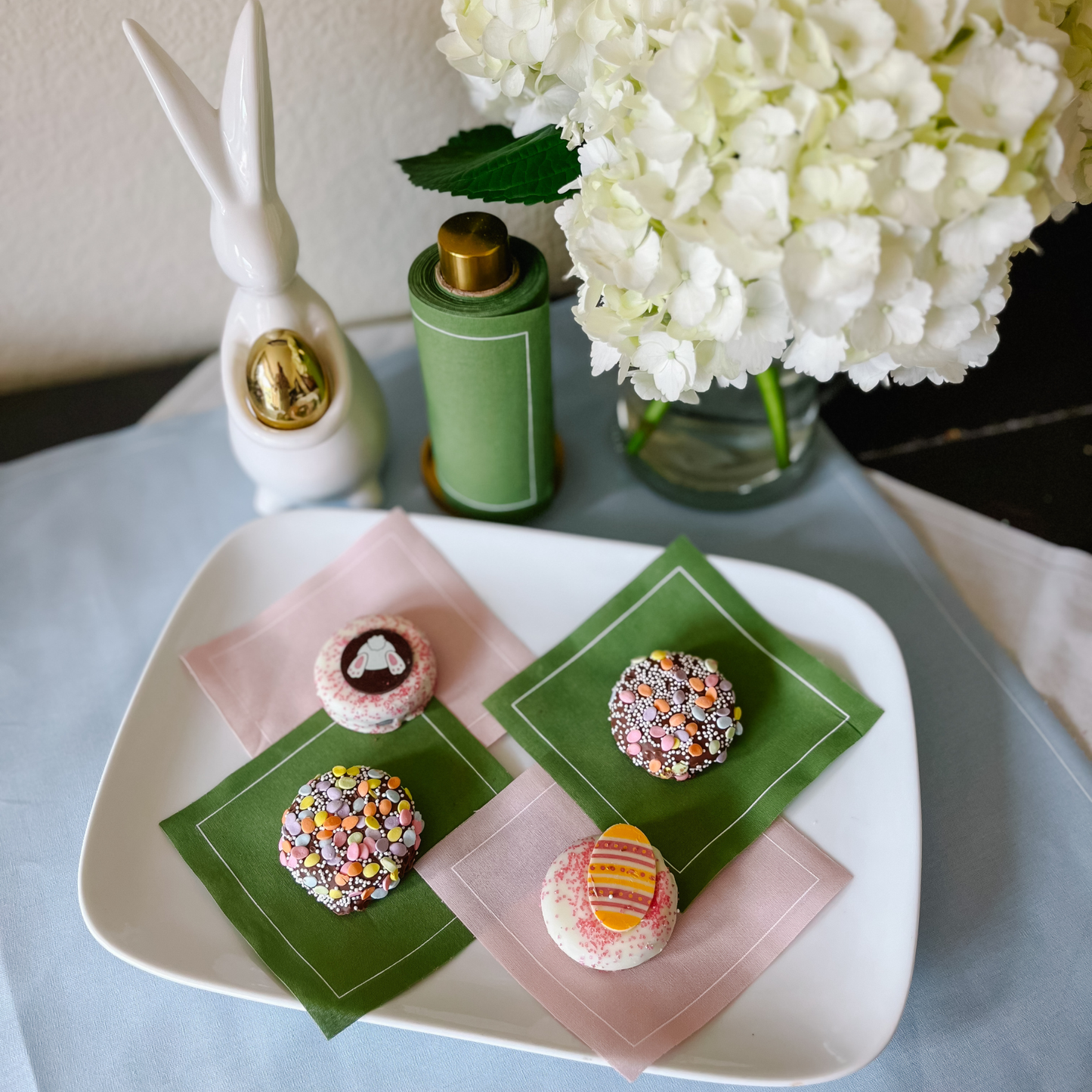Cotton Cocktail Napkin Roll Light Crush (Soft Blush)