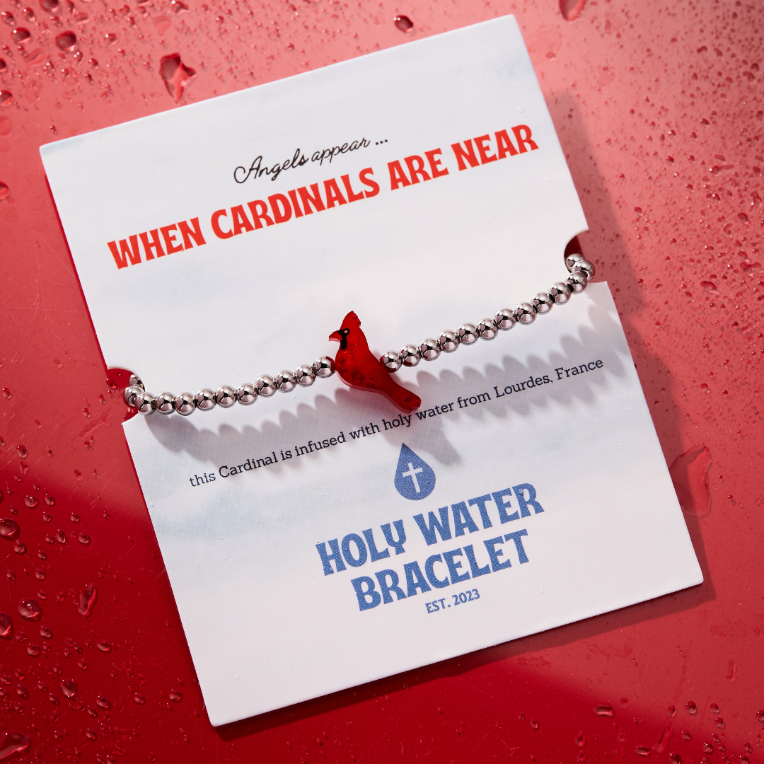Red Cardinal Holy Water Bracelet