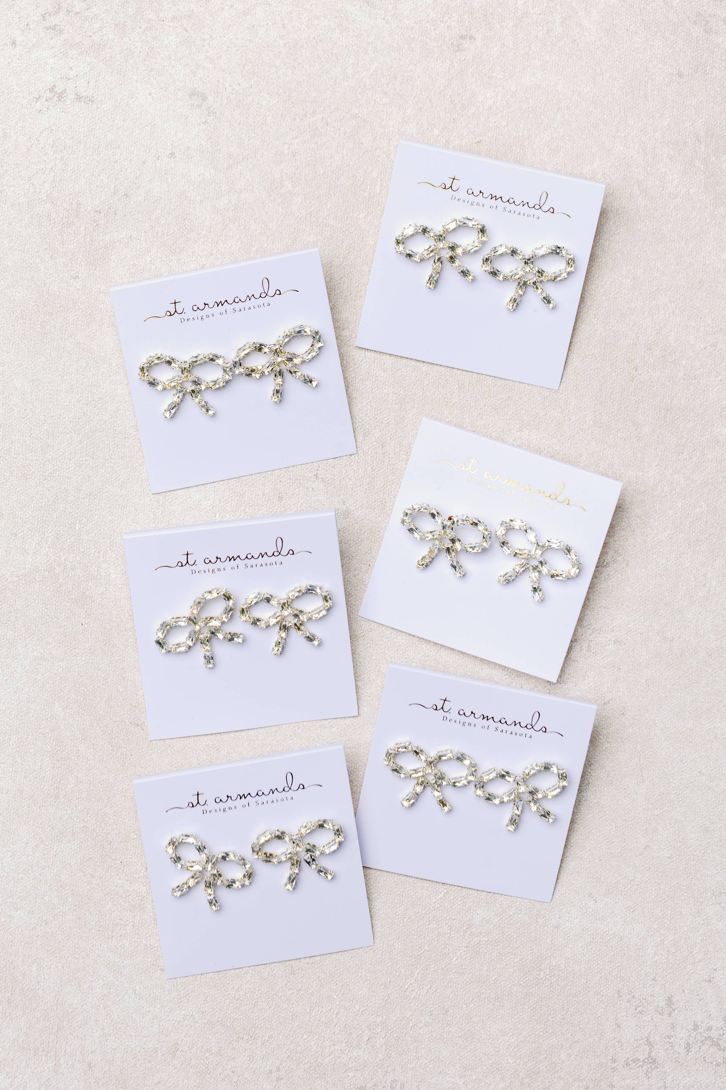 Sparkling Diamond Mini Statement Bow Earrings
