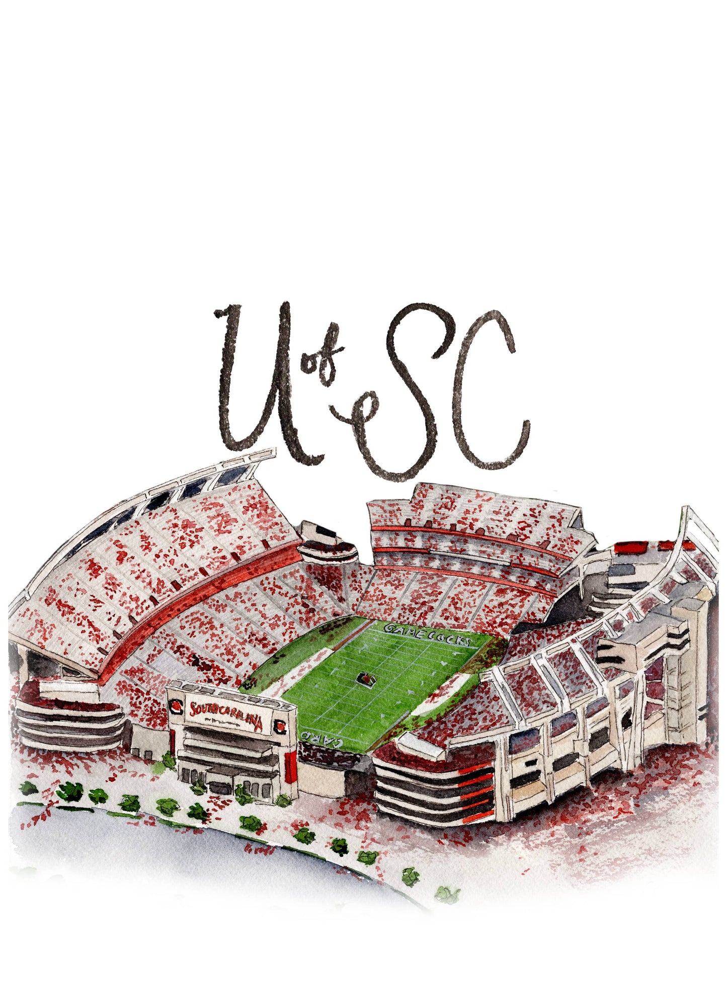 UofSC Williams Brice Tea Towel