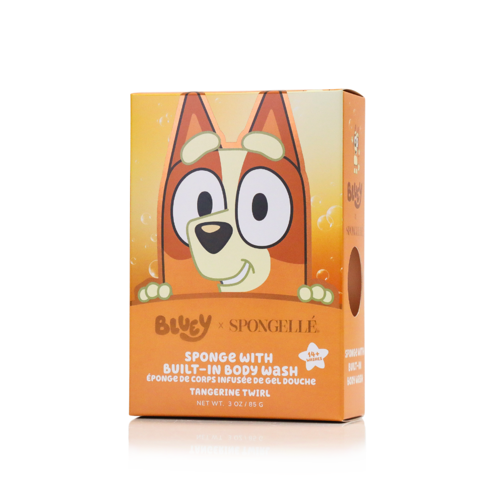 Bingo Tangerine Twirl Body Buffer | Bluey x Spongellé