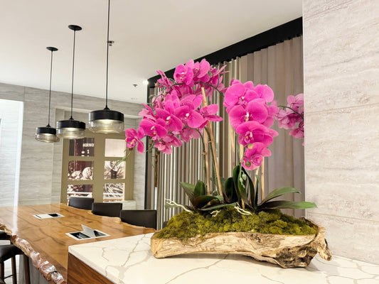 36" Real Touch Phalaenopsis Orchid-Large Bloom 9 Flowers