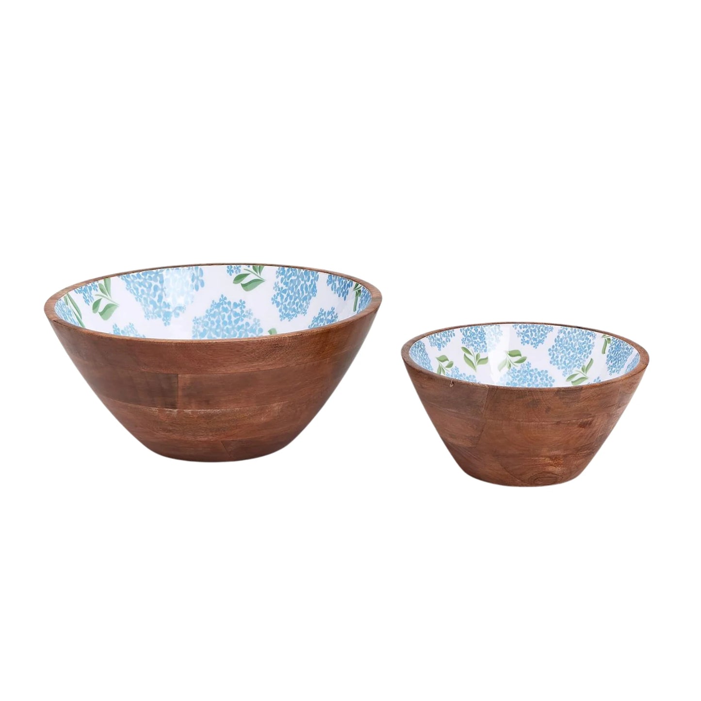 Hydrangea Wooden Bowl | Two's Company