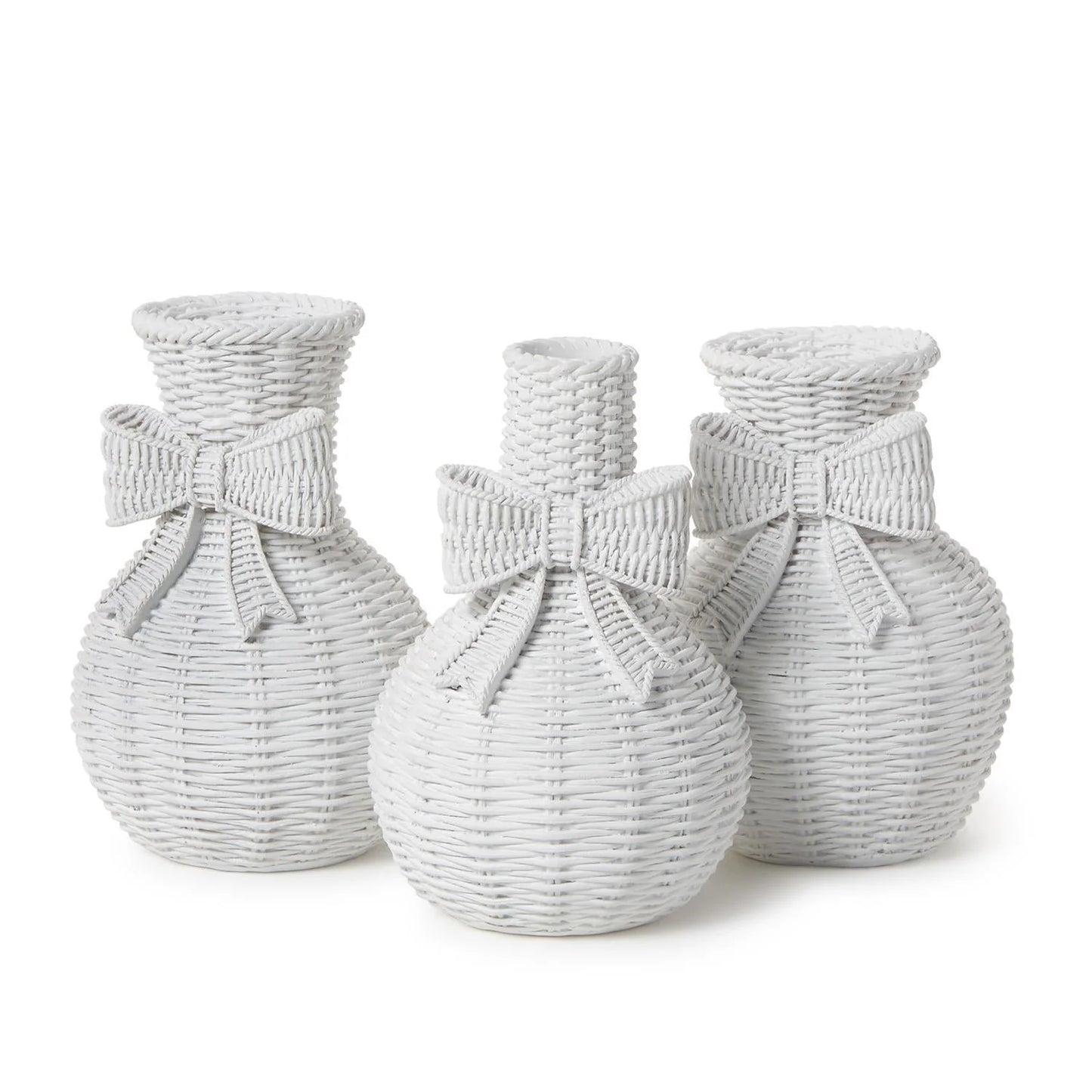 White Vases with Bow | Two's Company