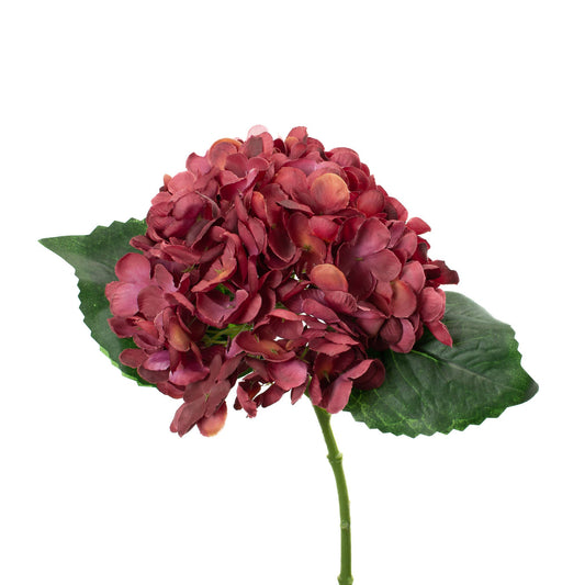 Hydrangea Pick Apple Red 13 Inch