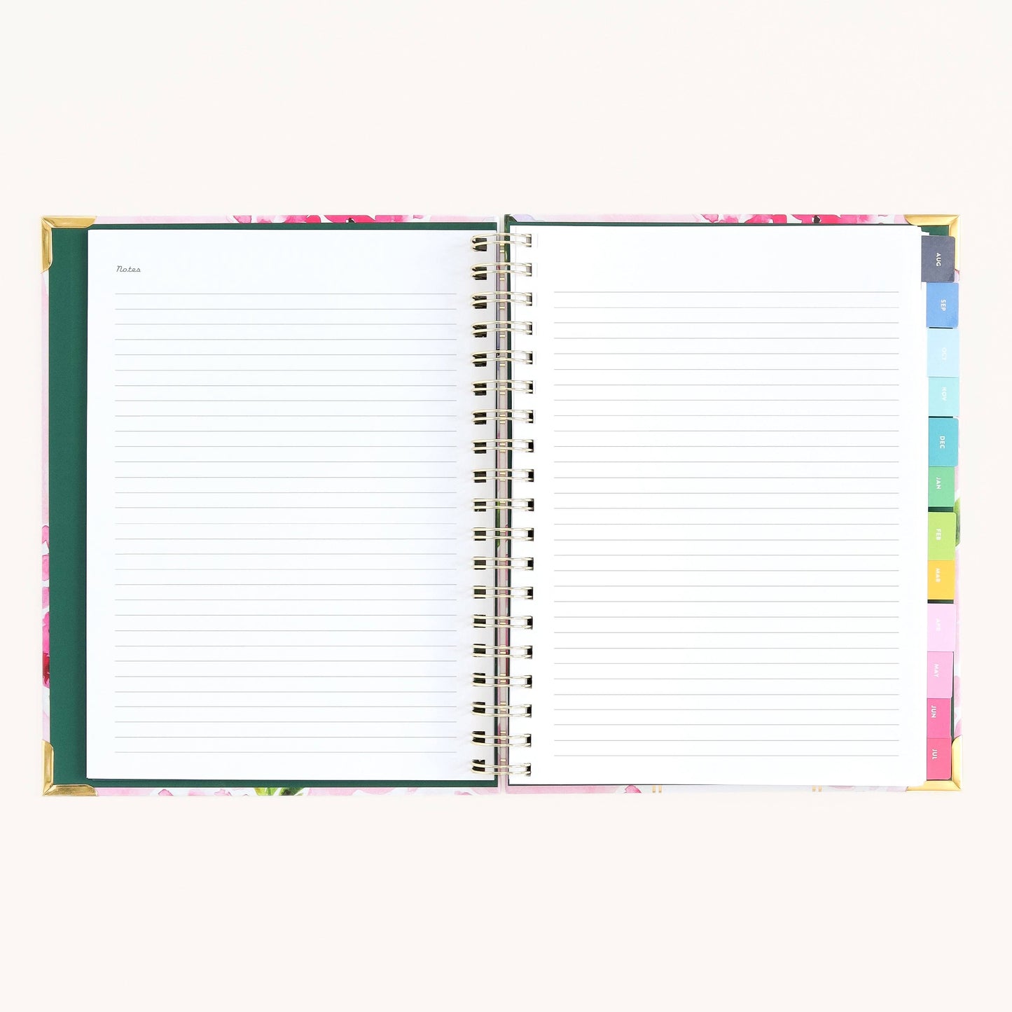 2026-2027 Spiral Weekly Simplified Planner - Blush Hydrangea