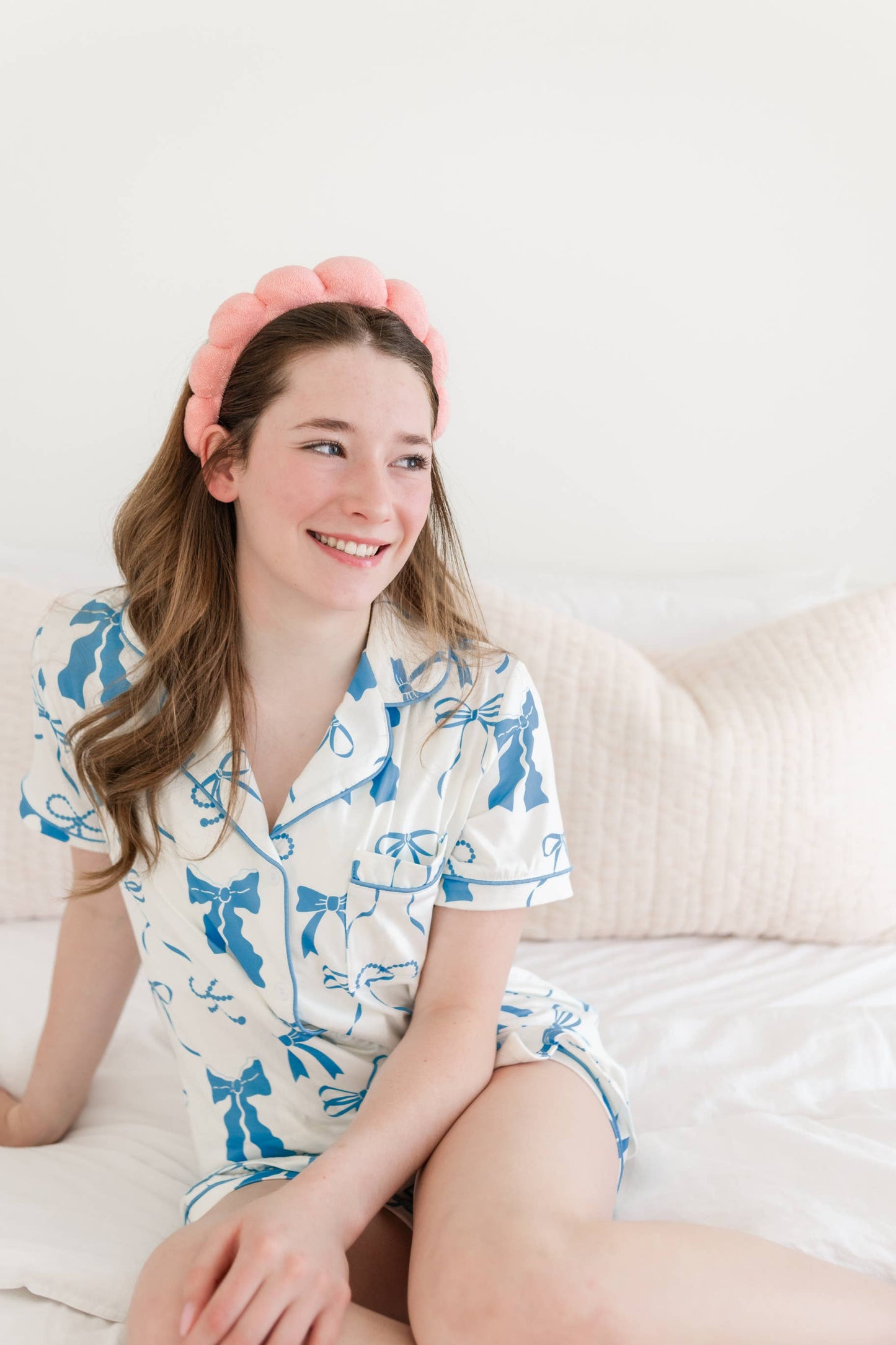 Pink Puffy Terrycloth Plush Spa Headband
