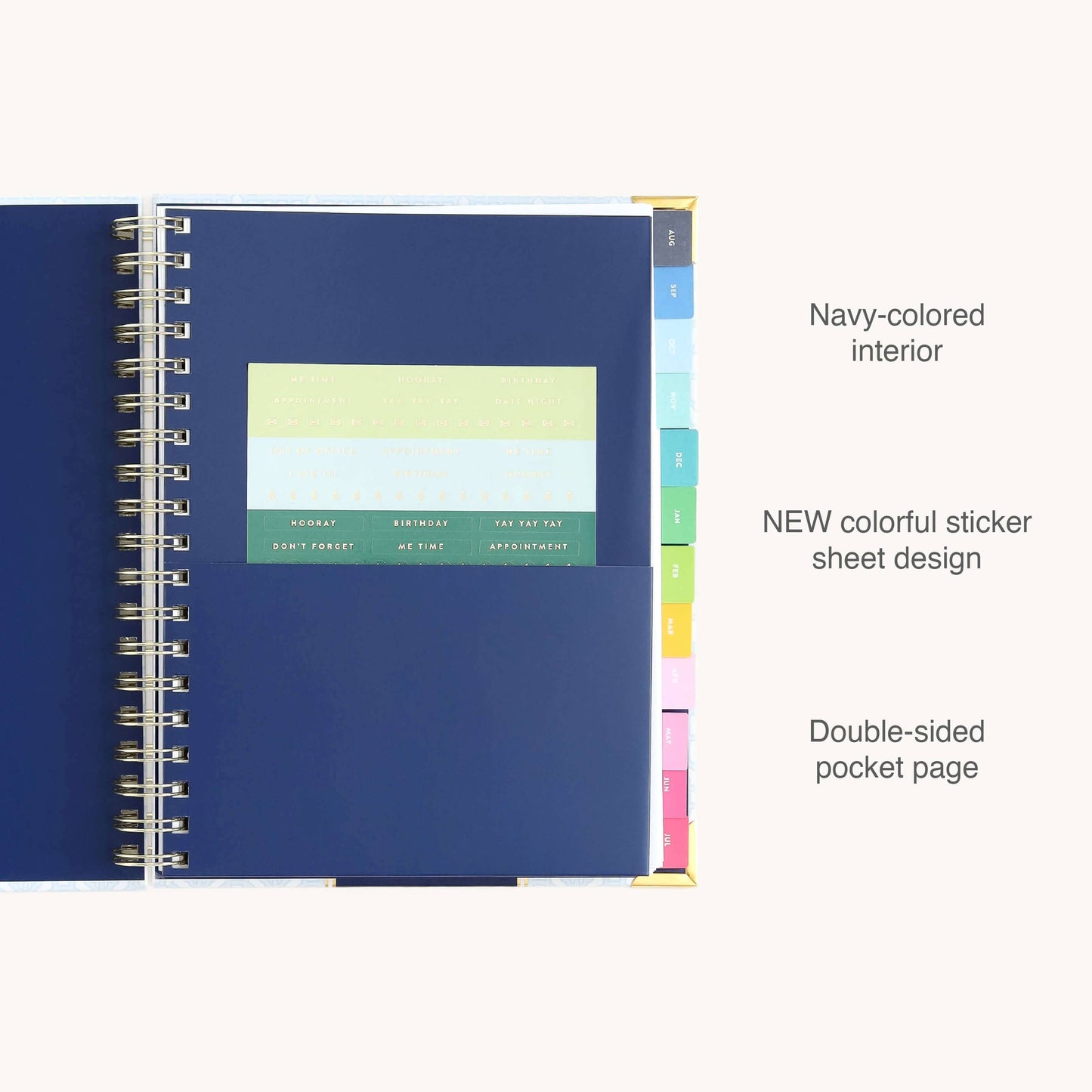 2026-2027 Spiral Weekly Simplified Planner - Carolina Trellis