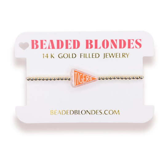 Clemson Tigers Flag Bracelet on Gold