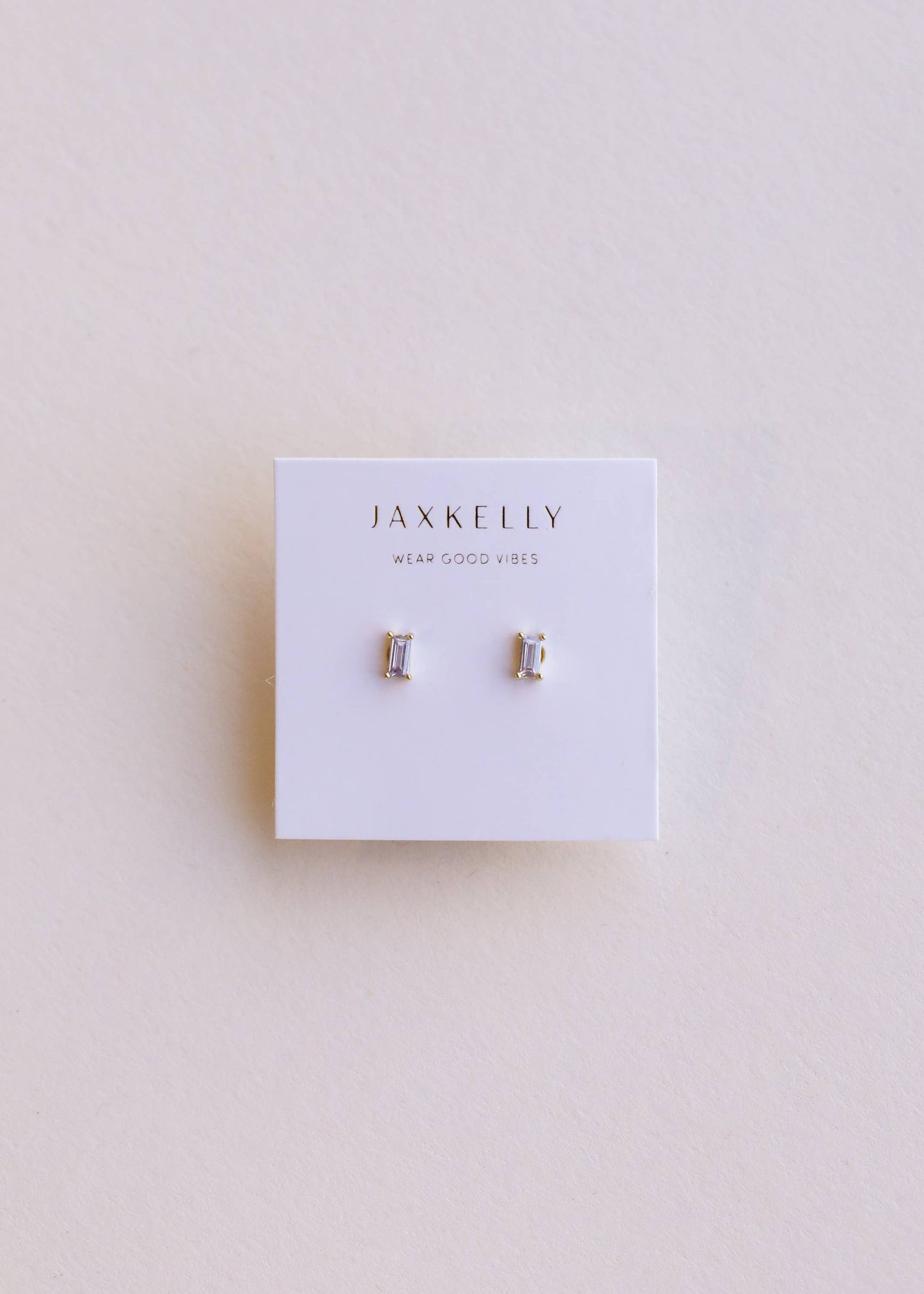 Lilac Baguette Gold Earrings