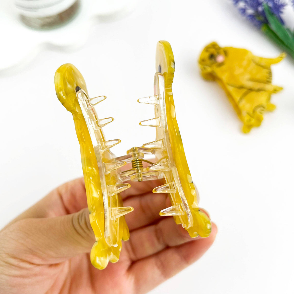 Golden Retriever Acetate Hair Clip, Cartoon Dog Hair Claw